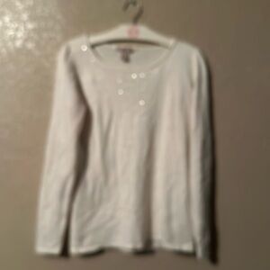White rhinestone sweater white stag size small